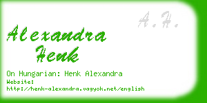 alexandra henk business card